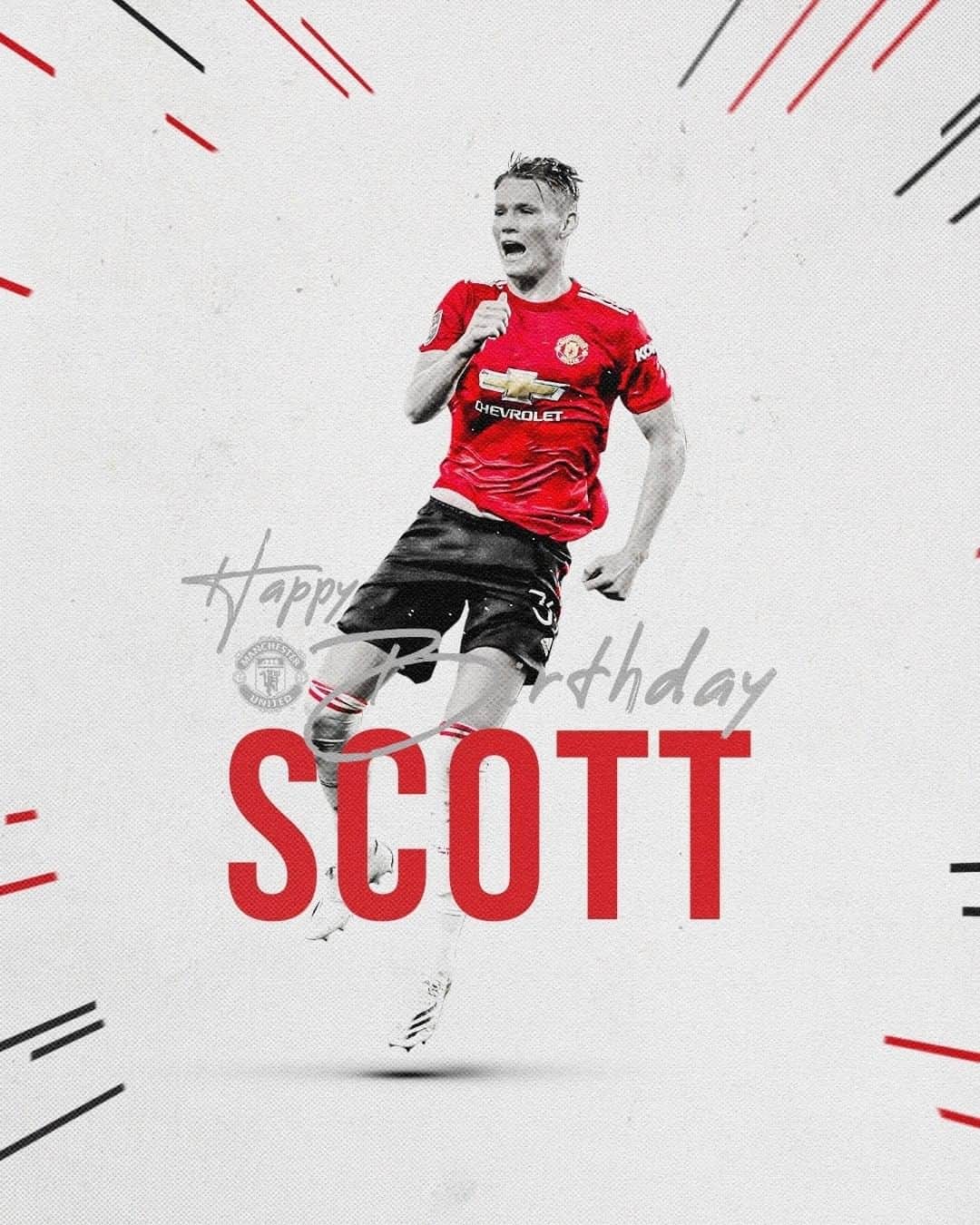 マンチェスター・ユナイテッドさんのインスタグラム写真 - (マンチェスター・ユナイテッドInstagram)「All the best, Scott! Let's get that birthday W! 🎁❤️ #MUFC  #McTominay」12月8日 14時00分 - manchesterunited