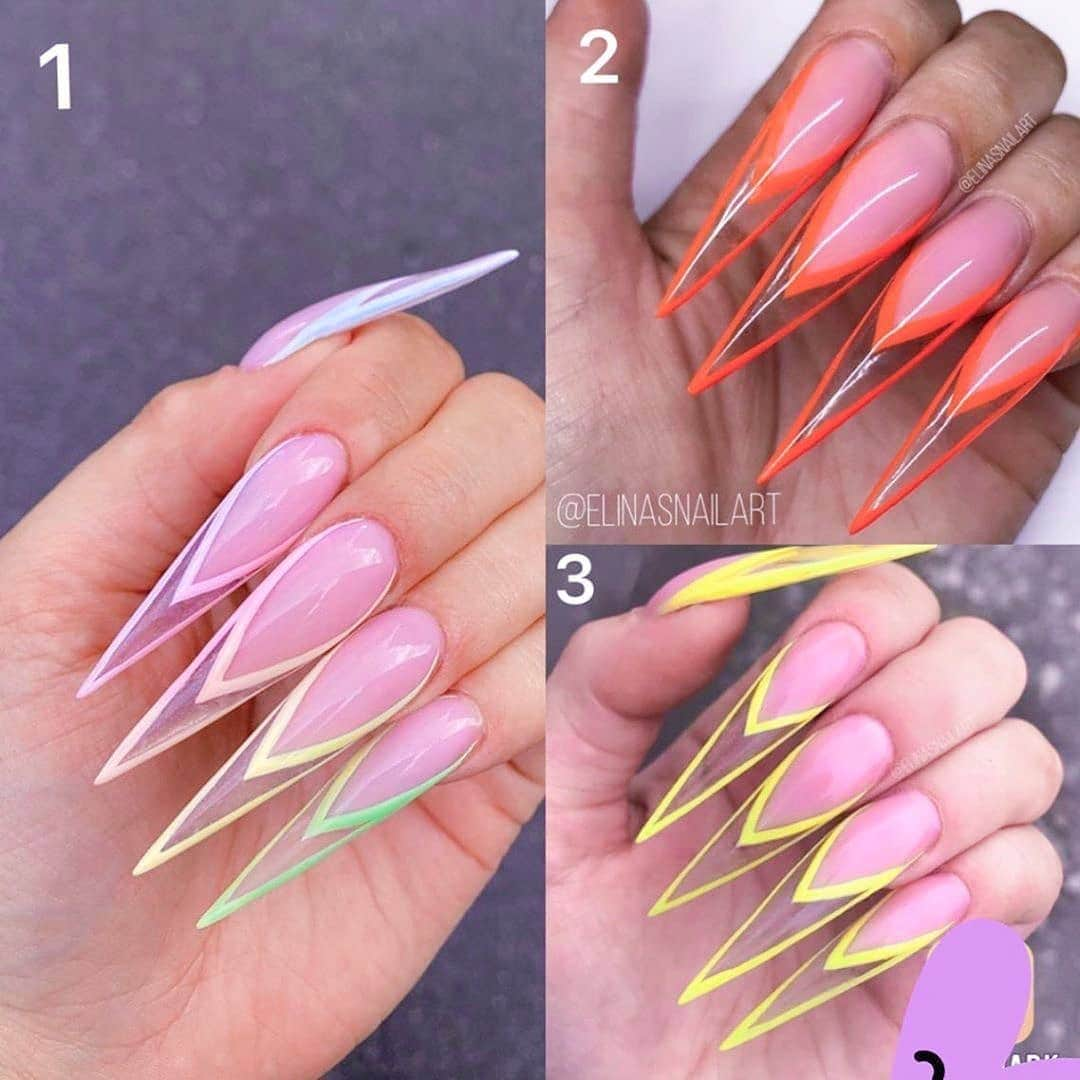 nailのインスタグラム：「1,2 or 3!? Comment below 👇 . Credit: @elinasnailart . #nail #nails #nailart #nailsofinstagram #manicure #naildesign #nailstagram #beauty #nailpolish #gelnails #gel #nailstyle #instanails #nailswag #u #naildesigns #nailsart #nailsonfleek #inspire #nailartist #nailsoftheday #unhas #nailsalon #fashion #love #nailsnailsnails #gelpolish #instagood #art #bhfyp」