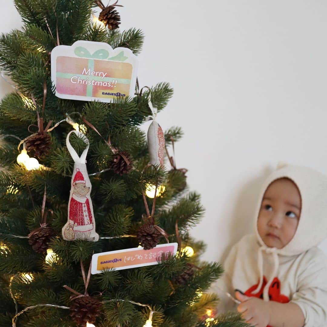 宇佐美彩さんのインスタグラム写真 - (宇佐美彩Instagram)「やーっとクリスマスツリーを出しました🎄 次男うさた🐰初めてのクリスマス☽ ツリーに興味津々で 飾った先からオーナメントやライトを力ずくで引っ張るw . はじめてのクリスマス記念ということで、ベビーザらスのフォトカードもツリーに飾って写真を🤳🏻♡ . 今、ベビーザらスでプレママ新規入会すると、赤ちゃんの記念日に、こんなふうに簡単に記念日フォトが撮れちゃうオリジナルフォトカードがもらえますよ🙌🏻 . いろいろな1年のイベントに対応しているから、これでたくさん写真に残してあげたいな🤤💓 . . . #トイザらス #ベビーザらス #はじめて記念日2020 #マイルストーンカード #プレママ #プレママさんと繋がりたい #はじめてのクリスマス #FirstChristmas #supported」12月8日 16時10分 - o0oayankeyo0o