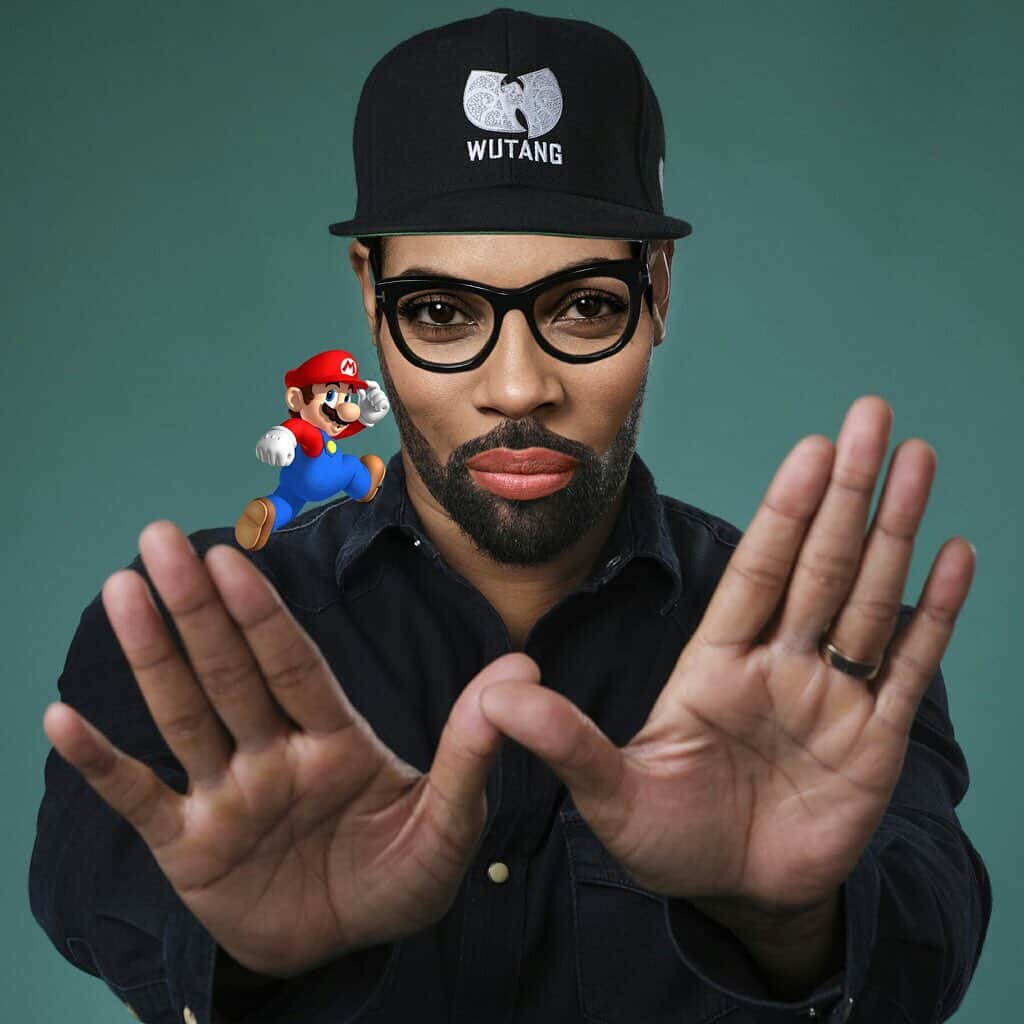ロザリオ・ドーソンのインスタグラム：「Hey @garcelle, am I doing this right?! Mario on RZArio! #MarioOnRZArio #elfonashelf」