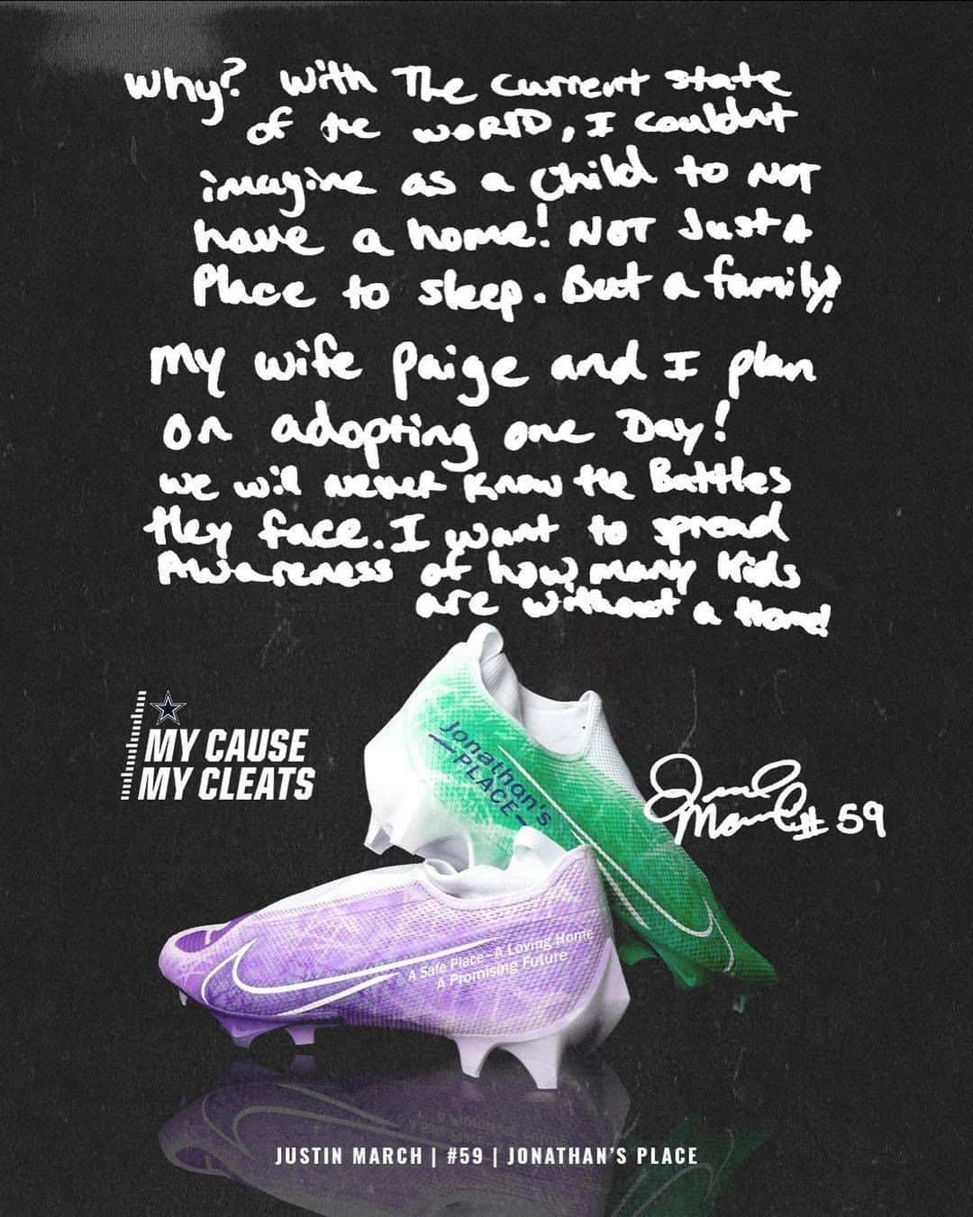 NFLさんのインスタグラム写真 - (NFLInstagram)「The why behind some of the @dallascowboys' cleats. #MyCauseMyCleats」12月9日 2時30分 - nfl