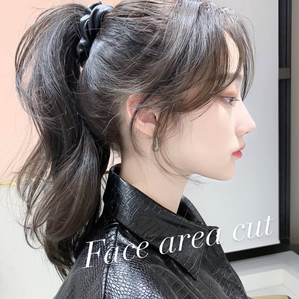原涼香のインスタグラム：「𝐅𝐚𝐜𝐞 𝐚𝐫𝐞𝐚 𝐜𝐮𝐭 色気の出る小顔cut🖤 ㅤㅤㅤㅤㅤㅤㅤㅤㅤㅤㅤㅤㅤ」