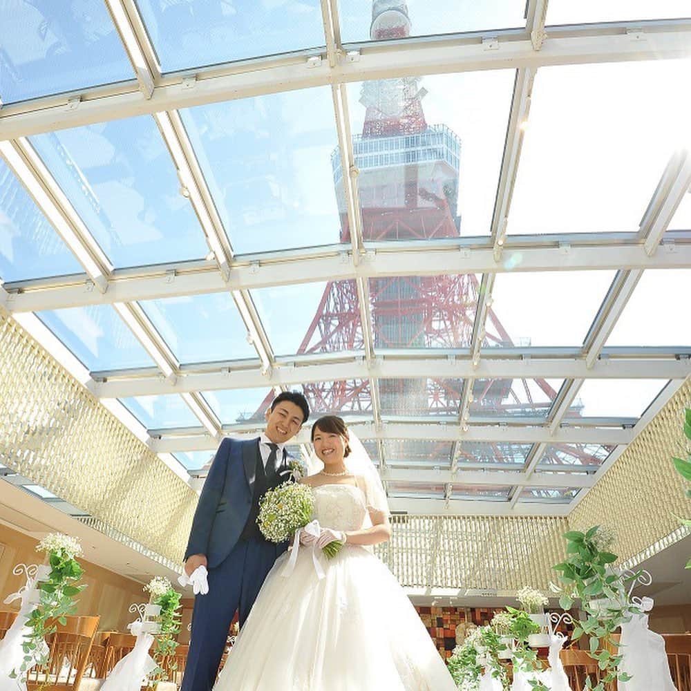 東京タワーの麓の結婚式のグルメインスタ