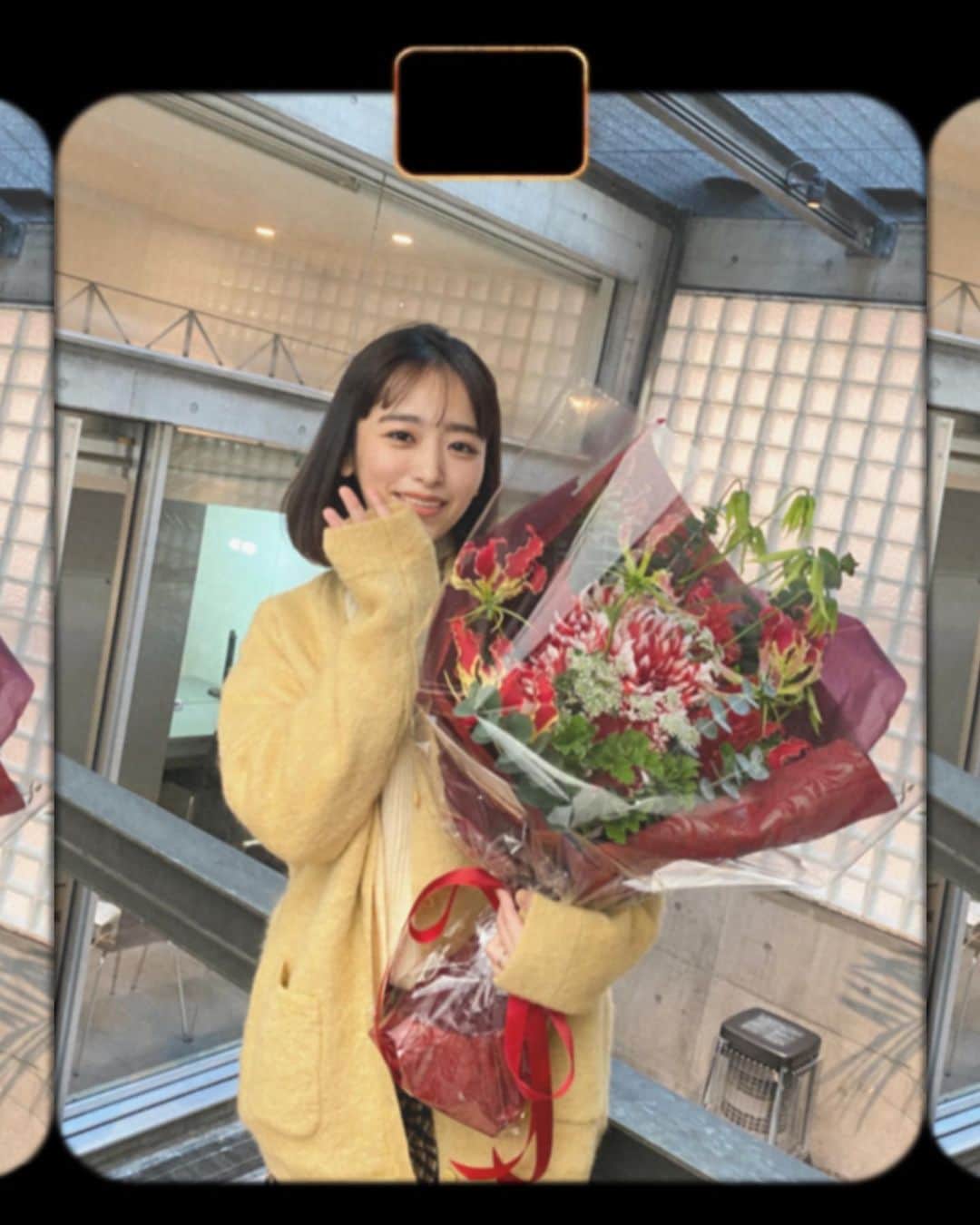 近藤千尋のインスタグラム：「すごいニヤニヤしている。笑😂 今日は　@veryweb.jp  撮影でした📸 お誕生日にと、真っ赤な素敵な花束を💐頂きました🥲✨ ありがとうございます😭❗️ 寒くなってきたからか、 肩こりがすごい…💦 そして、抱っこ抱っこの次女👶笑 後追いされるから、 今日は逆に追いかけてみた。。 そしたらギャハギャハ喜んでました❤️笑 後追いに疲れた方はやってみてね☺️笑」