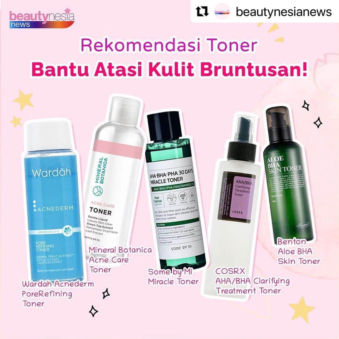 Beauty | Health | Fashionさんのインスタグラム写真 - (Beauty | Health | FashionInstagram)「#Repost Follow @BeautynesiaNews untuk info lebih lengkap✨ ・・・ Kalo kamu lagi punya masalah dengan jerawat atau bruntusan, kamu gak boleh skip sama tahapan skincare toner ya. Nah kali ini Beautynesia News mau share beberapa rekomendasi toner yang mampu membantu kamu mengatasi bruntusan. ⁣ ⁣ Coba dong komen di bawah kamu lagi mau toner yang mana nih beb ? Siapa tau Beautynesia News bisa bagi bagi toner gratis buat kamu 😉❤️🎉⁣ ⁣ --⁣ #BeautynesiaNews ⁣#Skincare  #TipsSkincare #acneserum #TipsCantik #TipsKecantikan #RekomendasiSkincare #OilySkinCare #mengatasijerawat #SkinCareRoutine #SkinCareRemaja #Bruntusan #skincareremaja #kulitberminyak #masalahjerawat #jerawatpasir #acne #acneproblem #beautytips #skincaretips #acnetips #tonermurah #rekomendasitoner #toner #bruntusan #mengatasibruntusan」12月8日 20時05分 - beautynesia.id