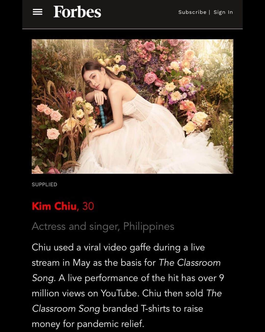 Kim Chiuのインスタグラム