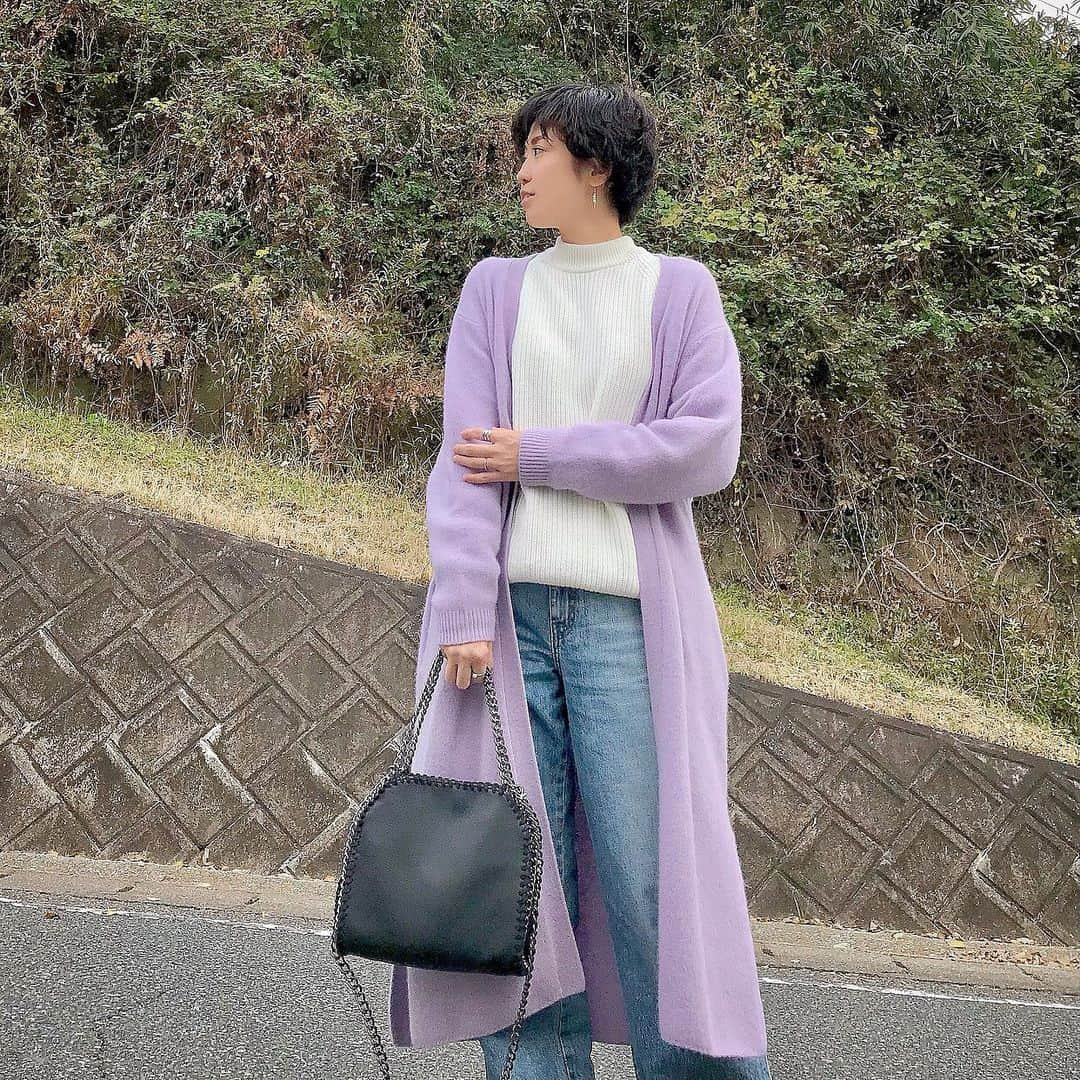 ryo0809appleさんのインスタグラム写真 - (ryo0809appleInstagram)「#coordinate ・ ・ ・ ラクーンニットのカーディガン❤︎ ラベンダーカラーが見た目にも華やかだし、なにより暖かい◡̈❤︎ ・ ・ ・ #服記録 #プチプラコーデ #プチプラ #プチプラファッション #ママコーデ #ママファッション #アラフォーコーデ #40代コーデ #アラフォーママ #高身長コーデ #高身長女子 #先日のコーデ #kaumo_fashion #locari #ponte_fashion #mineby3mootd #ママスタ秋コーデ  #lillylynque #リリーリン #uniqlo #ユニクロ #ユニクロニット族 #ユニクロデニム族 #ユニデニ #ユニクロきれいめ部 #ユニジョ」12月8日 21時34分 - ryo0809apple