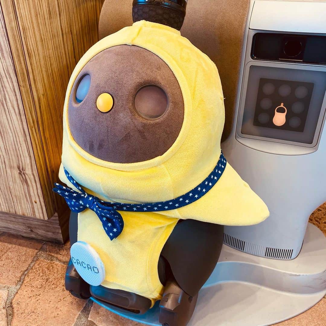 DJ ATSUのインスタグラム：「クリスマスケーキを予約しに行ったら、可愛い子いましたw﻿ 自分で充電してたww」