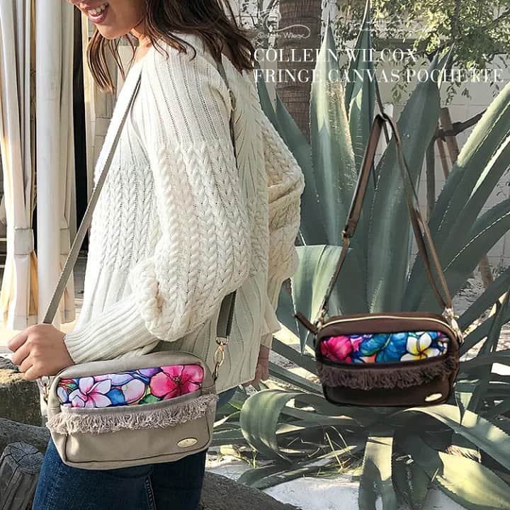 ラレイアのインスタグラム：「🌺 Colleen Wilcoxのアートフリンジキャンバスポシェット😍💓 ・ こちらシーズン関係なく使いやすいデザインと大きさで人気itemですが、楽天スーパーSALE期間中は、なんと2,450円+taxでGETできちゃいます👏✨ ・ この大チャンスは今だけ❗️😘 しかも楽天スーパーSALE限定クーポンも配布中！ ・ 残り期間わずかなのでぜひお見逃しなく🧡 ・ ・ ---La Leia Precious Life(ラレイア)--- @laleia_official ・ 楽天市場店 https://www.rakuten.co.jp/laleia-p-life/ ・ ・ ・ #art#hawaii#aloha#surf#beach#laleia#ハワイ#フォトジェニック#インスタ映え#インスタ女子#アロハ#ビーチ#海を感じる雑貨#ラレイア#アート#ビーチガール#サーフスタイル#大人カジュアル#コリーンウィルコックス#ギフト#プレゼント#楽天スーパーセール #楽天 #colleenwilcox #ポシェット #ショルダーバッグ」