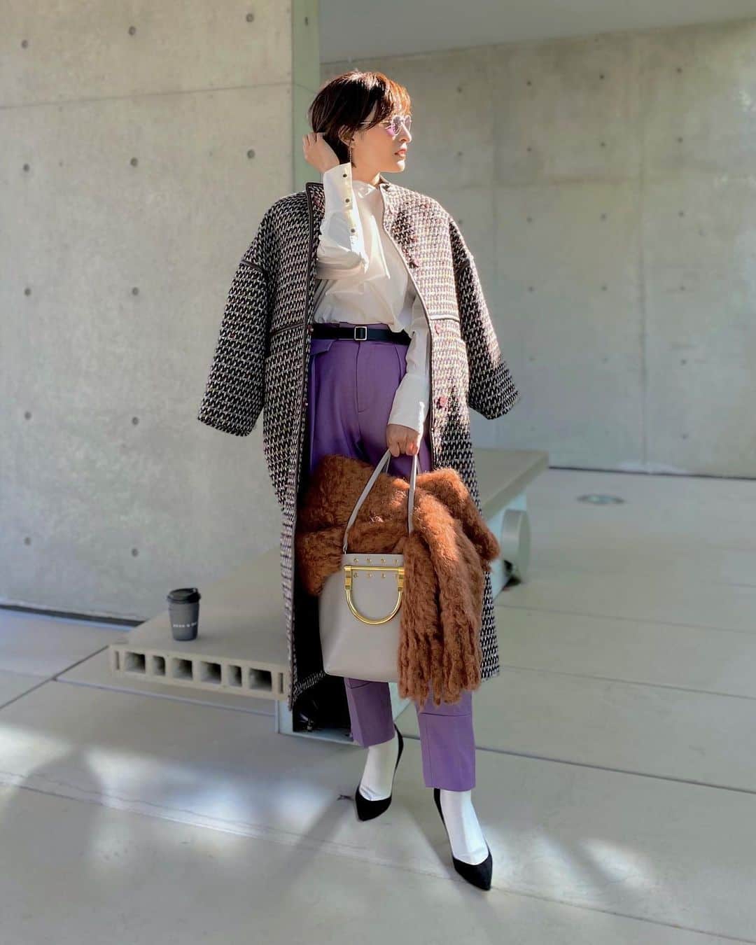 Ayaさんのインスタグラム写真 - (AyaInstagram)「この、モコモコったら♡ . 朝と夜の寒暖差が 10度以上あるから、ストールは 必須✨ . tops @euclaid_official  pants @stunninglure  bag @zanchetti_japan  stole @asaucemeler  coat @iena.la.boucle #アソースメレ#asaucemeler#ストール#スタニングルアー#stunninglure#zanchetti#zanchetti_aya#euclaid #エウクレイド#iénalaboucle#イエナラブークル」12月8日 22時23分 - aya_green1010