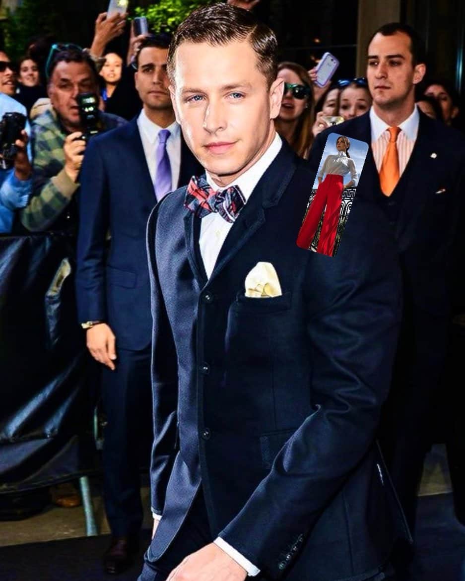ジョシュア・ダラスのインスタグラム：「Hey @elizabethbanks, I see your Hanks-on-Banks and I offer you a Posh-on-Josh.」