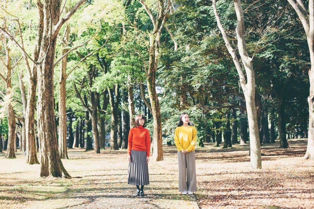 赤坂由梨のインスタグラム：「ㅤㅤㅤ ㅤㅤㅤ ちょっと前に…🍁🍂ㅤㅤㅤ えりさんとふっきーさんと秋散歩してきました  ふっきーさんとは ちゃんとお話するのは 初めてだったけど とても優しく接して下さって、 なんだかどんどんリラックスしてきちゃって 最後の方の写真なんか 私 肩に頭 乗っけちゃってます🦥笑 とにかく可愛くて 透明感がすごくて 何をしてても絵になるんです👏 見習わねば…！ㅤㅤㅤ  声をかけてくれたえりさんに感謝です♡ㅤㅤㅤ 今年はえりさんとたくさん撮影できて嬉しい☺️ ㅤㅤㅤ  ㅤㅤㅤ」