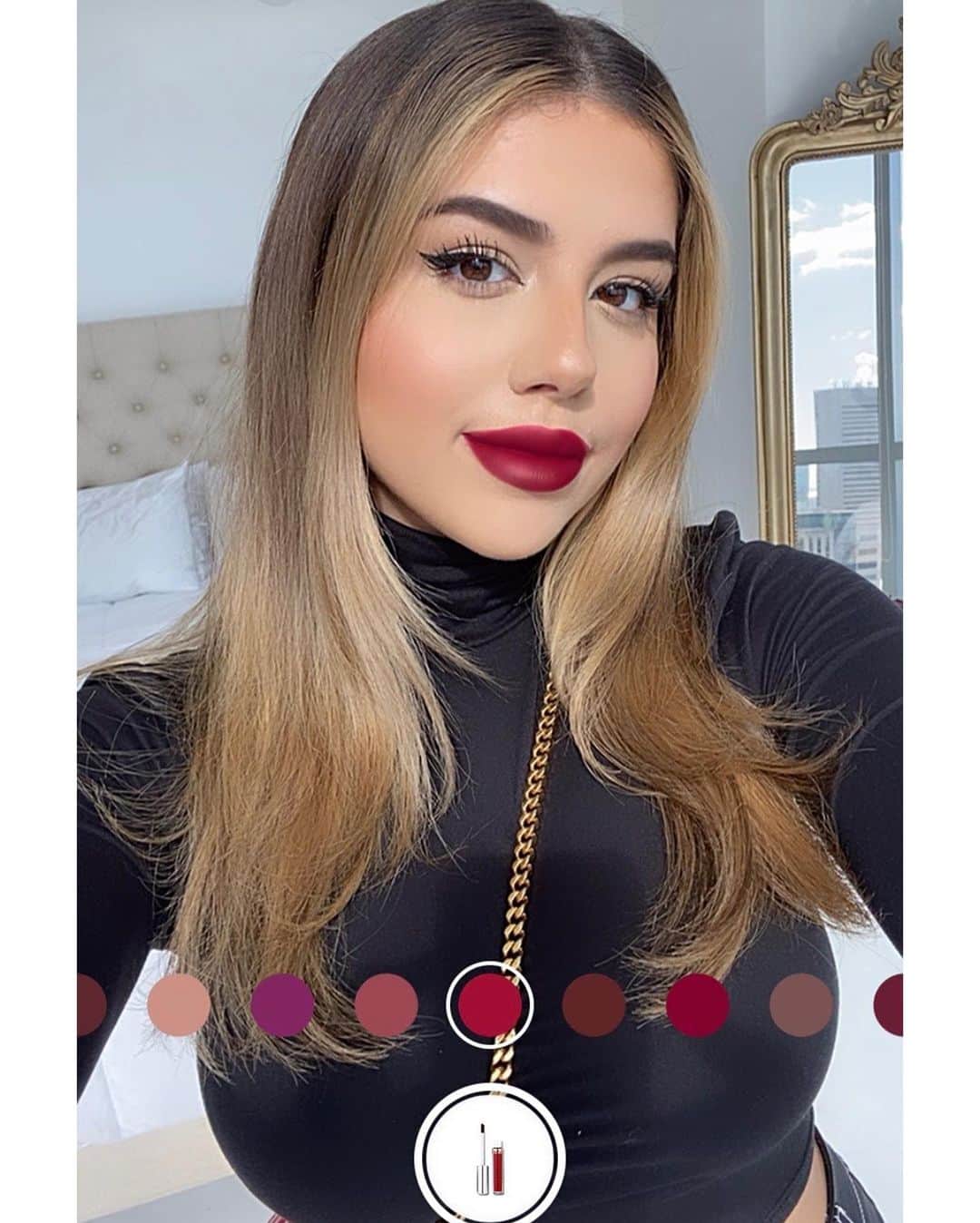 Anastasia Beverly Hillsさんのインスタグラム写真 - (Anastasia Beverly HillsInstagram)「Caught red lipped 💋💄 @amandadiaz looks gorgeous wearing Liquid Lipstick in shade American Doll 💋😍 Try on Liquid Lipstick using Try It On feature in IG Shop! What shade is your favorite? 👄⁣ ⁣ #anastasiabeverlyhills #abhlipstick」12月8日 23時53分 - anastasiabeverlyhills