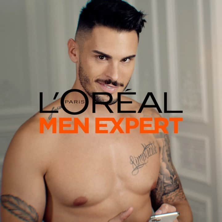 Baptiste Giabiconiのインスタグラム：「Mon secret pour une bonne mine en plein hiver? 😏 Hydra Energetic - soin express bonne mine de @lorealmen 💥💥  Le tester c’est l’adopter 🧡 #LorealMenExpert #MenExpert #HealthyLook」