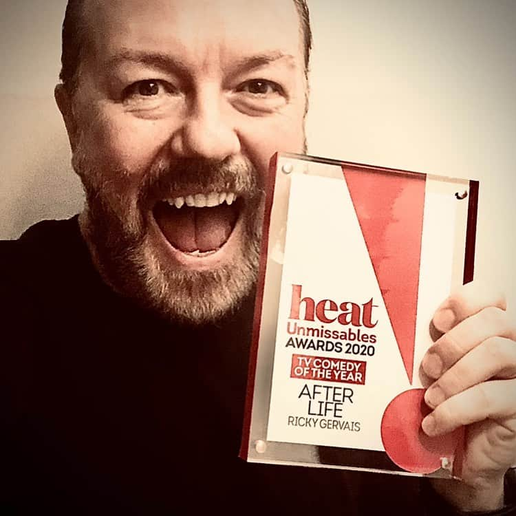 リッキー・ジャーヴェイスさんのインスタグラム写真 - (リッキー・ジャーヴェイスInstagram)「#AfterLife has won yet another award! Best TV Comedy 🙏」12月9日 0時39分 - rickygervais