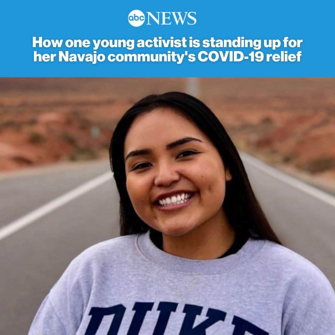 ABC Newsさんのインスタグラム写真 - (ABC NewsInstagram)「Shandiin Herrera was sheltering-in-place at her home in the Navajo Nation in March as the coronavirus swept through the country, when she got a call from her mentor, asking for help. What they accomplished next was incredible. Link in bio for the story.」12月9日 11時41分 - abcnews