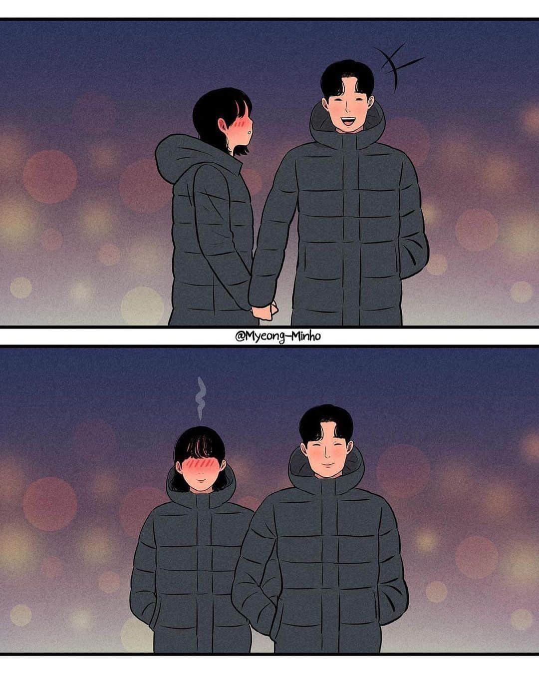 9GAGさんのインスタグラム写真 - (9GAGInstagram)「When your ears are cold 🥶Follow @couple for more #couplegoals - ✏️ @93.minho⠀ - #9gag #couple #relationship #girlfriend #boyfriend #cold #winter」12月9日 12時31分 - 9gag