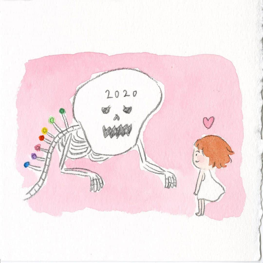 朝倉世界一のインスタグラム：「辻村深月さんの毎日小学生新聞の連載中のコラムの挿絵」