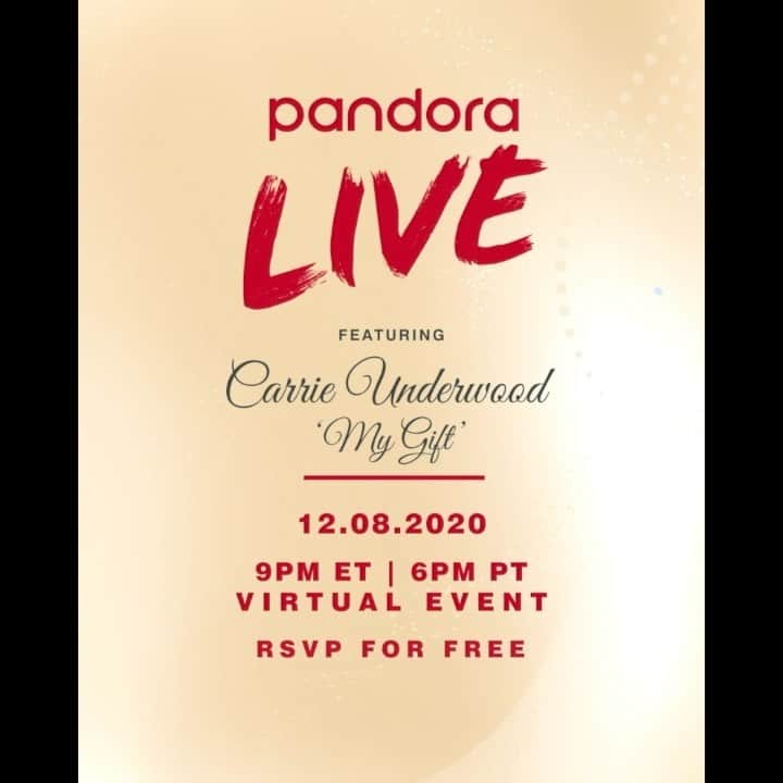 のインスタグラム：「Watch Carrie on #PandoraLive tonight at 9pm ET! @pandora *link in bio -TeamCU」