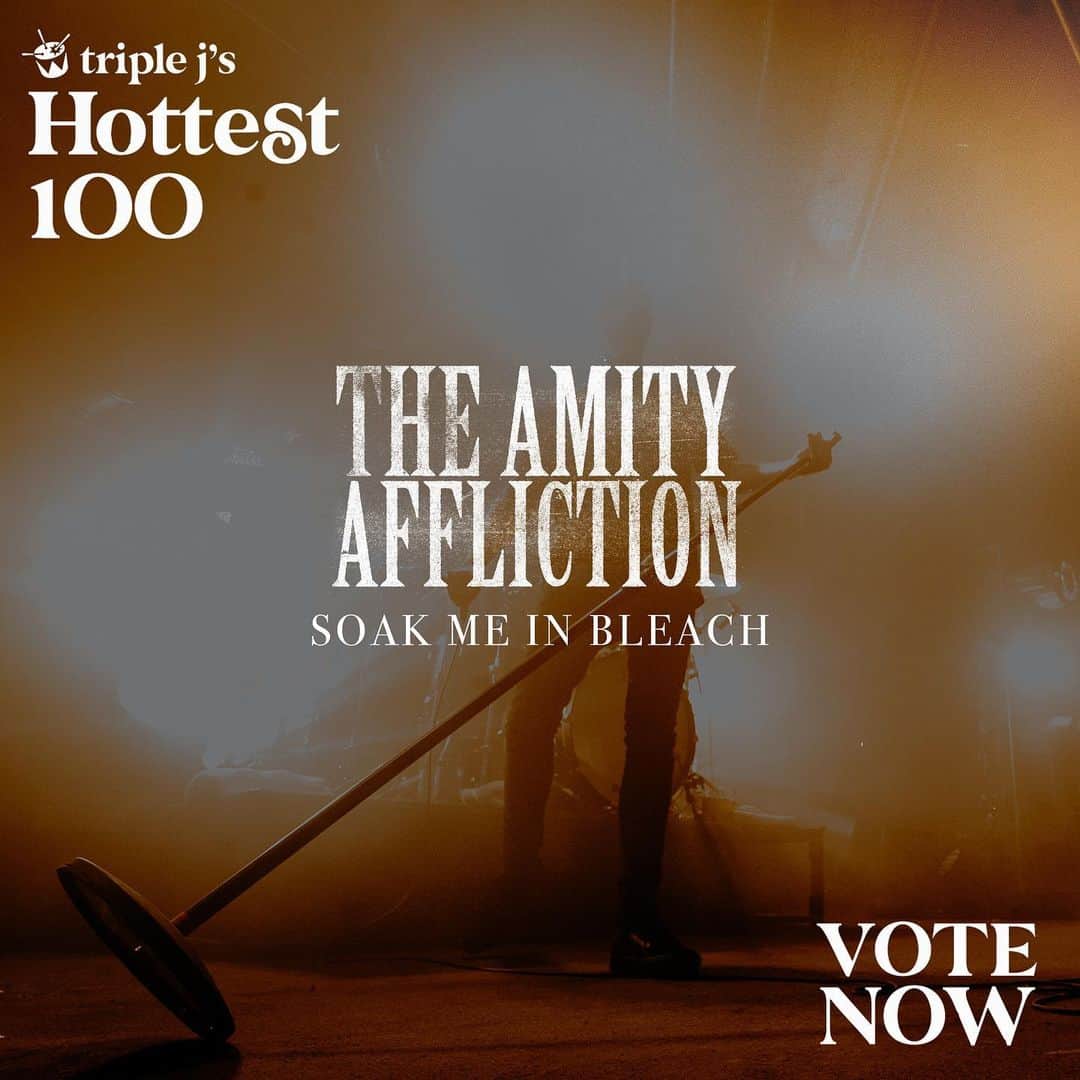The Amity Afflictionさんのインスタグラム写真 - (The Amity AfflictionInstagram)「@triple_j hottest 100 voting is now open, if you have a second and want to chuck us a vote for ‘ Soak Me In Bleach ‘ we would appreciate it.   www.abc.net.au/triplej/hottest100/20」12月9日 7時32分 - theamityaffliction