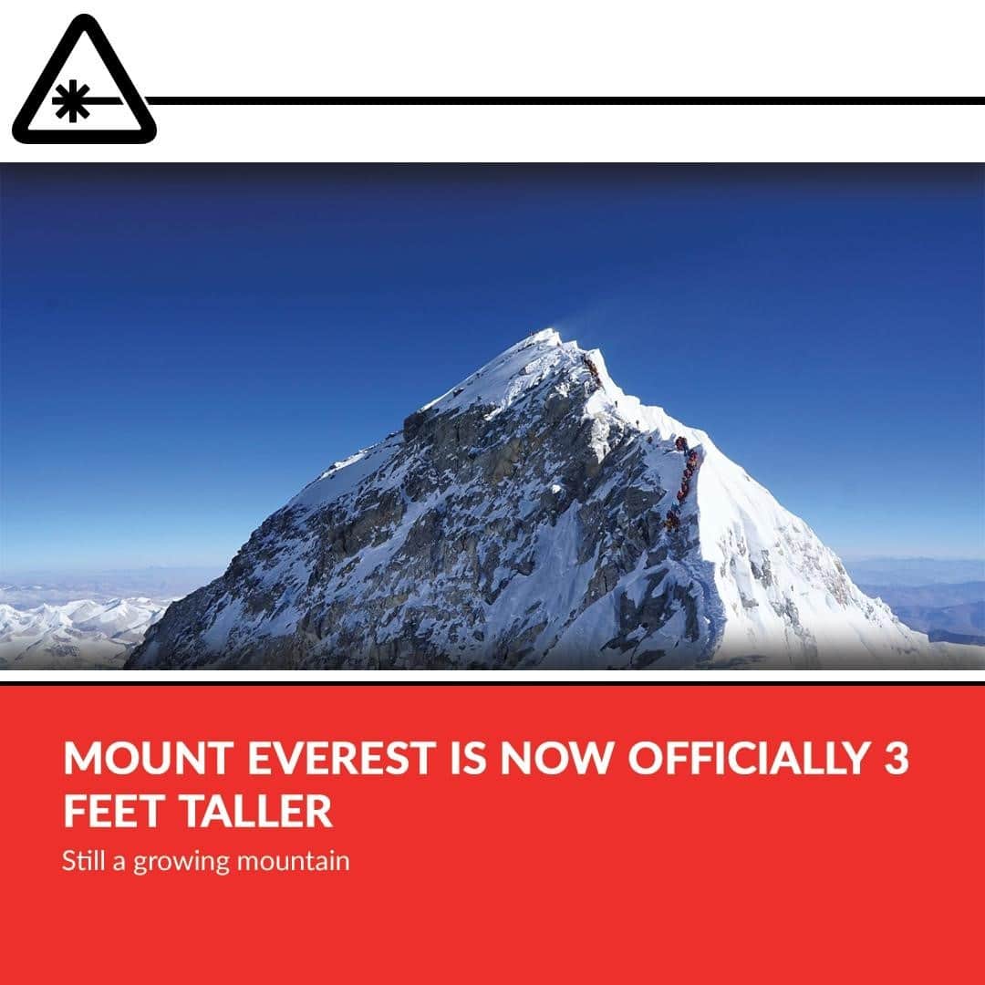 クリス・ハードウィックさんのインスタグラム写真 - (クリス・ハードウィックInstagram)「Mount Everest just gained a yard. ⁠ link in bio」12月9日 8時15分 - nerdist