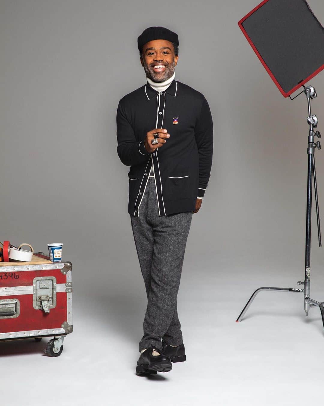 のインスタグラム：「#TSTheSeason “To celebrate in new ways” with Ouigi Theodore, Designer & Owner of @thebkcircus 🎄 Q: What is your holiday tradition?  A: I am Haitian-American, raised in Crown Heights, Brooklyn. So I am either in Haiti or with my family out on Long Island, eating and hanging out ⏫ Tap the link in Bio to shop Ouigi’s holiday style and see all of the new arrivals ⏫  Fashion Director: @jimmooregq  Photography: @klt63 Creative: @pmgutman  Grooming: @coreytuttlehair  Catalog by @kingandpartners  . .  #toddsnyder #TSTheSeason #TSCatalog #ToddSynderNewArrivals #FallFashion #SweaterWeather #HolidaySeason #giftguide #ouigitheodore」