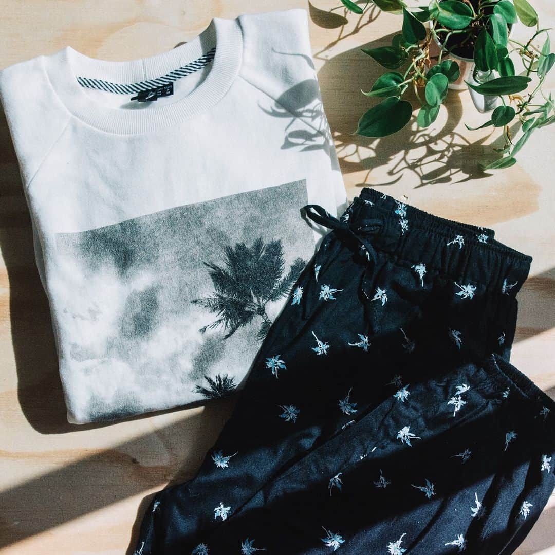 ボルコムのインスタグラム：「This weeks go to outfit combo featuring the 'Coco Crew' and 'Coco Jogger Pants' 🌴 #taptoshop @volcomwomens #VolcomxCocoHo」