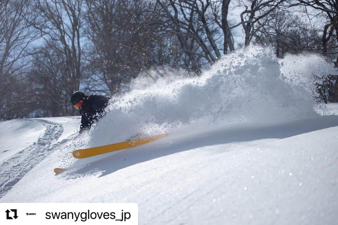 岩本憧子さんのインスタグラム写真 - (岩本憧子Instagram)「#Repost @swanygloves_jp with @make_repost ・・・ . . 本格的な冬がやって来て… SNSでは滑走・降雪情報、スキー場オープンの話題も多くみられますね。  今日は今すぐ滑りたくなる１枚。 あぁ〜　こんな雪で滑りたい！！  Think snow, Think gloves.  Rider : Ako Iwamoto Photo: @jun_yamagishi_  https://swanyglove.jp/  @akoiwamoto #vectorglide #swanygloves_jp @swanygloves_jp」12月9日 10時32分 - akoiwamoto