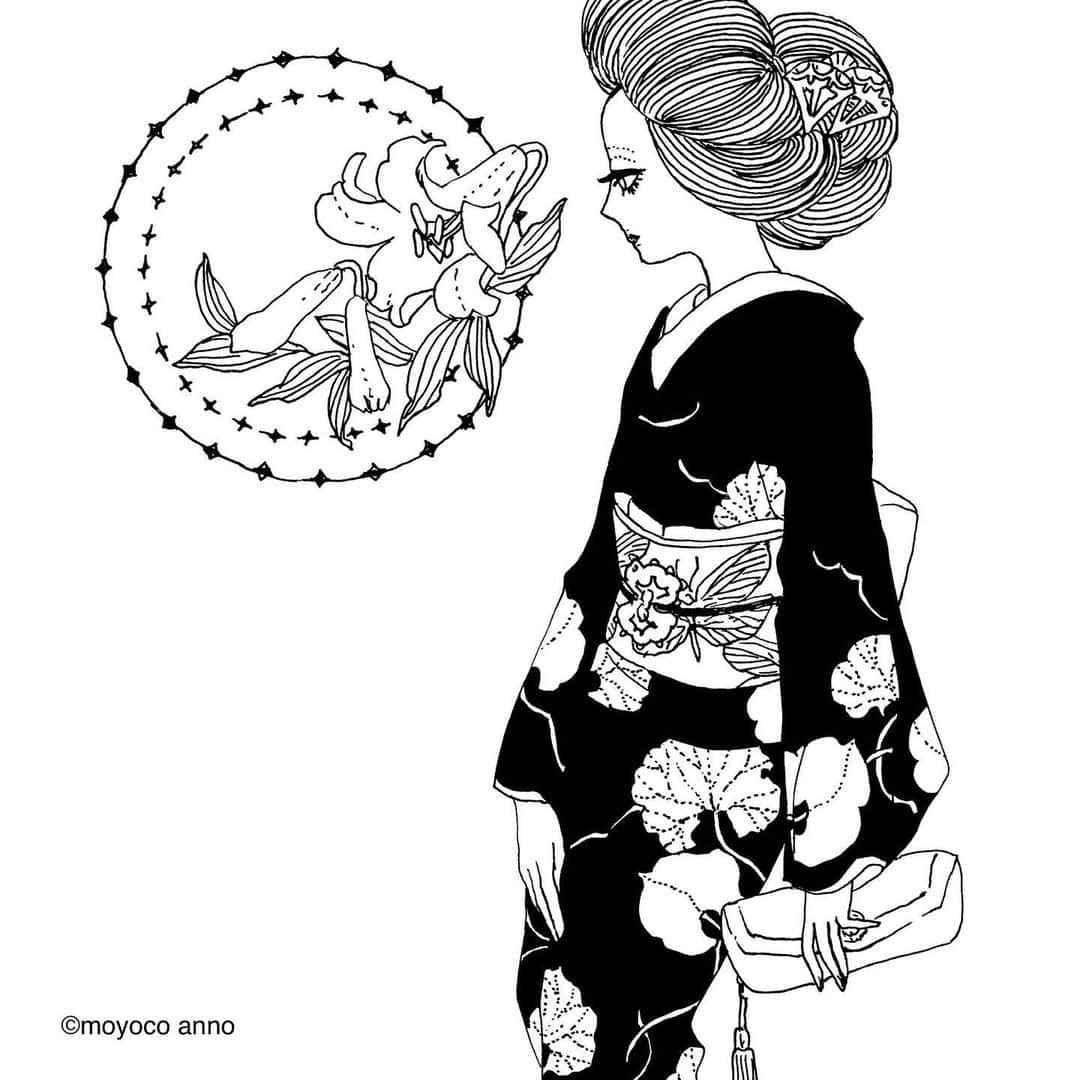 安野モヨコのインスタグラム：「#安野モヨコカレンダー2021 KIMONO GIRLS  壁掛けver の予約を開始致しました。  本イラストを含めた 8点のKIMONO GIRLSを描き下ろし。 期間限定・完全受注生産ですので お見逃しなく…！  スタッフ珠  #安野モヨコ #moyocoanno #百葉堂 #ひゃくようどう #hyakuyoudo #着物 #着物女子 #着物生活 #きもの #kimono #和装 #ファッション #fashion #スタイリング #styling #kimonogirl #illustration #instaart」