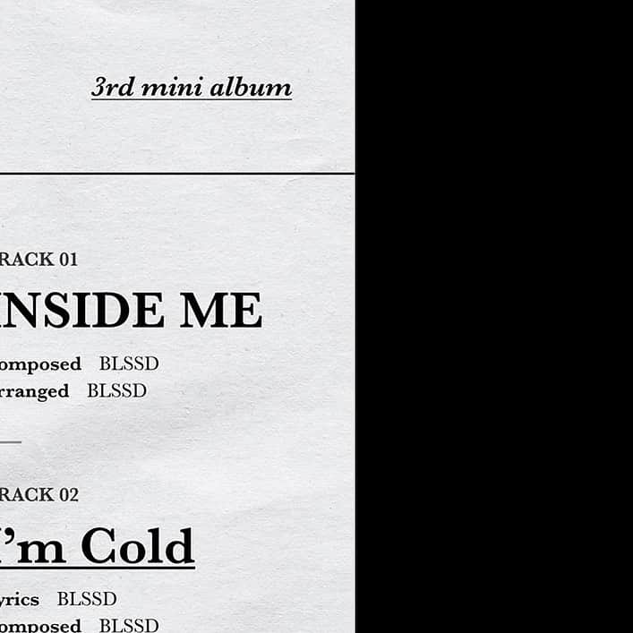 INFINITEのインスタグラム：「김성규 (Kim Sung Kyu) 3rd Mini Album [INSIDE ME]｜Track List  Title : I'm Cold 2020.12.14 6PM RELEASE  #INFINITE #인피니트 #Kim_Sung_Kyu #김성규 #INSIDE_ME」