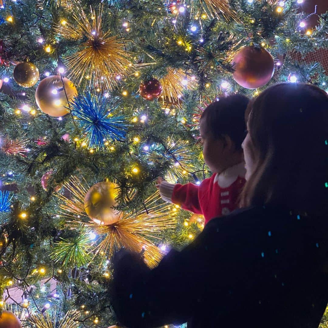 伊藤春香さんのインスタグラム写真 - (伊藤春香Instagram)「12月の野心、 「クリスマスっぽいことをする」 を叶えてきました。  クリスマスはクリスマスで ケーキとか食べたいけど、  今年は家にツリーは 置かないことにしたので  （実家にあるツリーを見せる...！ 息子がサンタさんという概念を 理解したらツリー買いたいな🎄）  大きなツリーのある場所で 「クリスマスっぽい写真」 を撮りました。大満足です☺️  #クリスマス2020 #年末野心 #家族時間 #年末野心達成 #週末野心 #家族 #家族写真撮影  #リゾナーレ熱海 #クリスマス #クリスマスツリー #クリスマス🎄#花火クリスマスツリー #フォトリゾナーレ #photorisonare #フォトリゾナーレ2020 #星野リゾート #赤ちゃんと旅行 #赤ちゃん連れ旅行 #赤ちゃん対応ホテル #赤ちゃんのいる暮らし #赤ちゃんのいる生活 #1歳男の子」12月9日 15時14分 - ha_chu