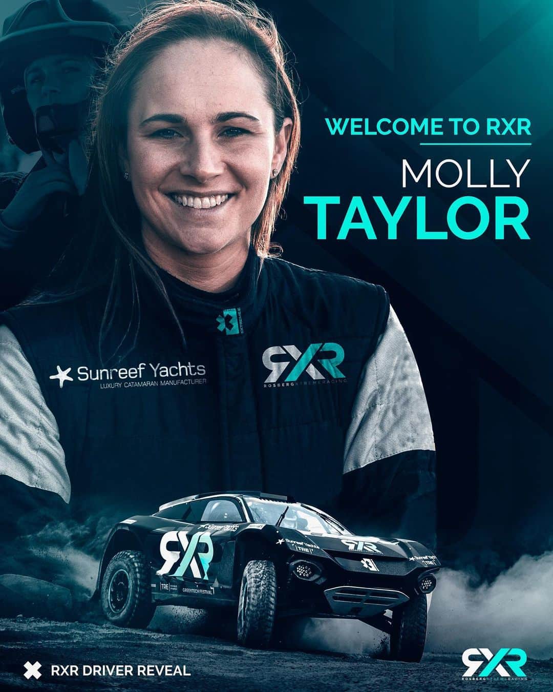 ニコ・ロズベルグのインスタグラム：「I'm proud to announce that Australian Rally Champion Molly Taylor completes our @rosbergxracing driver line-up 🙌  @molly_rally is the only female winner of the Australian Rally championship to date 👏 Swipe left to see why you should always check your email inbox 😁  I'm already excited for the season together with our drivers team: @molly_rally & @kristofferssonjohan 🙏  #RXR #DrivenByPurpose #ExtremeE」