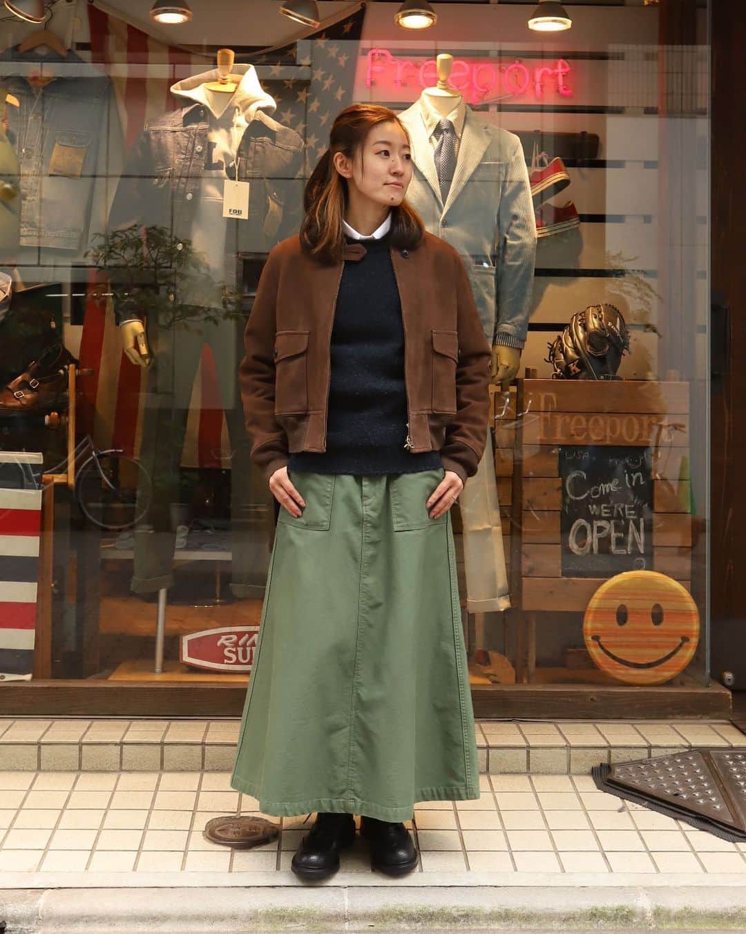 Freeport Ueno 上野さんのインスタグラム写真 Freeport Ueno 上野instagram 本日のstyle Freeportが提案するレディーススタイルとしては 基本はメンズと一緒でアメカジやトラッドがベースとなります メンズライクな服をレディースデザインに落とし込んだアイテムが
