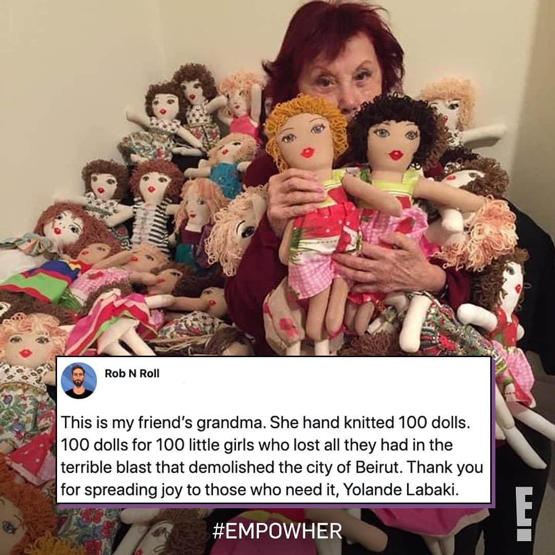 E! Onlineさんのインスタグラム写真 - (E! OnlineInstagram)「There are more than 100 reasons why we love grandma Yolande: "Every morning, she gets up early and gets to work. Each doll will bear the name of the girl who will receive her." ❤️ #EmpowHER (📷: @thegallowboob)」12月9日 22時01分 - enews