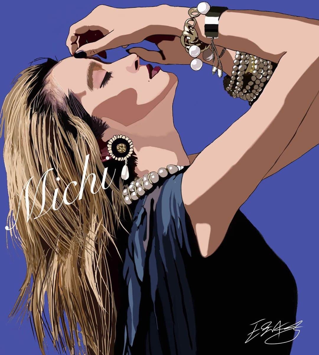 のインスタグラム：「Thank you so much. Too nice💜🤍🖤 わたしの為に時間を使ってくれた事に泣きそう🥺 なくらい嬉しい❤️素敵な作品❤️一生大事にする🔥  #surprise #art #thankyou #love」