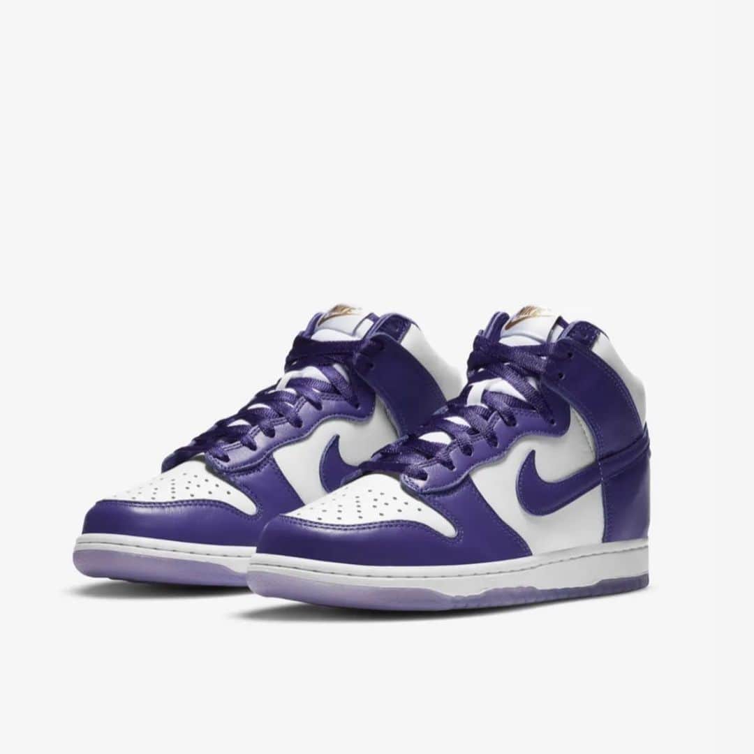 のインスタグラム：「【 Info 】 ㅤㅤㅤㅤㅤㅤㅤㅤㅤㅤㅤ﻿ ＜ NIKE WOMEN'S DUNK HI Varsity Purple ＞﻿ NIKE WOMEN'S DUNK HI Varsity Purpleをハウスカード会員様限定で抽選販売を行います。﻿ 販売方法はストーリーズのリンクをご覧ください。 ﻿ ﻿ We will sell by lot only for members. ﻿ Please refer to the Stories link for sales method.﻿ ﻿ #Nike﻿ #NikeDunk﻿ #UnitedArrowsAndSons」
