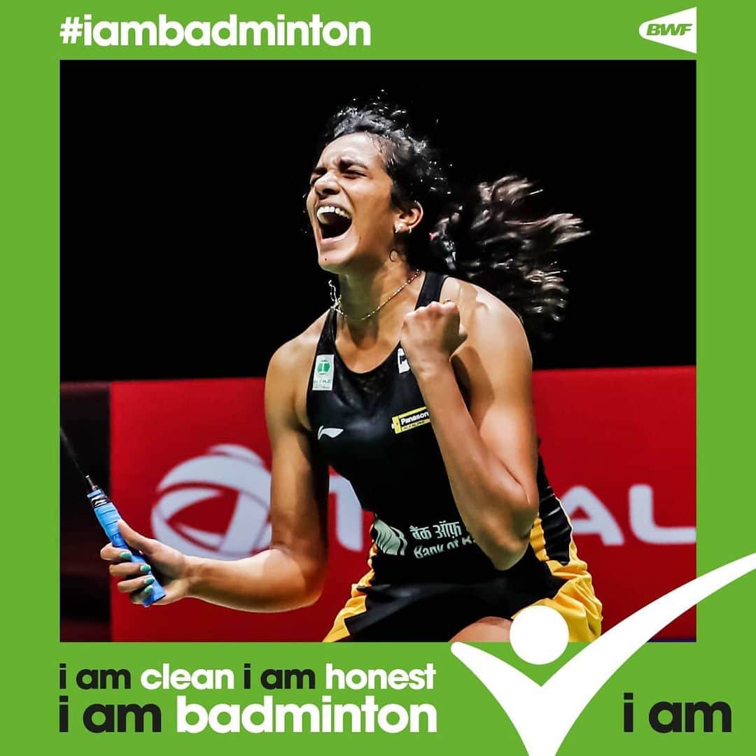 シンドゥ・プサルラのインスタグラム：「Today is International Anti-Corruption Day. Join me in advocating clean and honest participation in sport. Always remember 'i am clean, i am honest, i am badminton'.  #iambadminton #UnitedAgainstCorruption #IACD2020 @bwf.official」