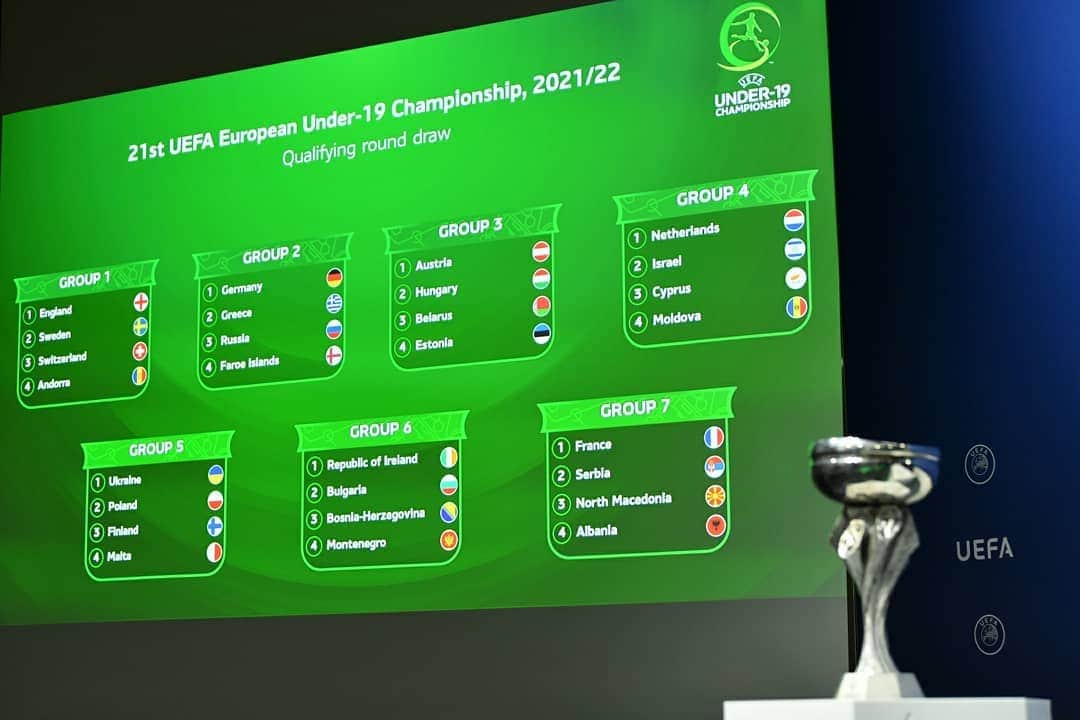 UEFA.comのインスタグラム：「The 2021/22 #U19EURO qualifying round draw - next autumn's mini-tournaments begin the road to Slovakia 🏆  See our story for link 🔗」