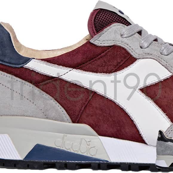 ディアドラのインスタグラム：「. 【diadora PRODUCT INFORMATION】 . "trident90 suede sw" . 1980年代当時、F1のピットクルーシューズとして展開された"trident" ナイロンアッパーを使用し通気性を確保、またピッグスキンヌバックを贅沢に使用しこなれた雰囲気を演出。 アウトソールには当時のモデルに採用されたオイル（ガソリン等）で滑りにくいパターンを採用しています。 やや細身なシルエットも特徴。 . #diadora #diadoraheritage #trident #makeitbright #sneakers #ディアドラ #ディアドラヘリテージ #トリデント #スニーカー」
