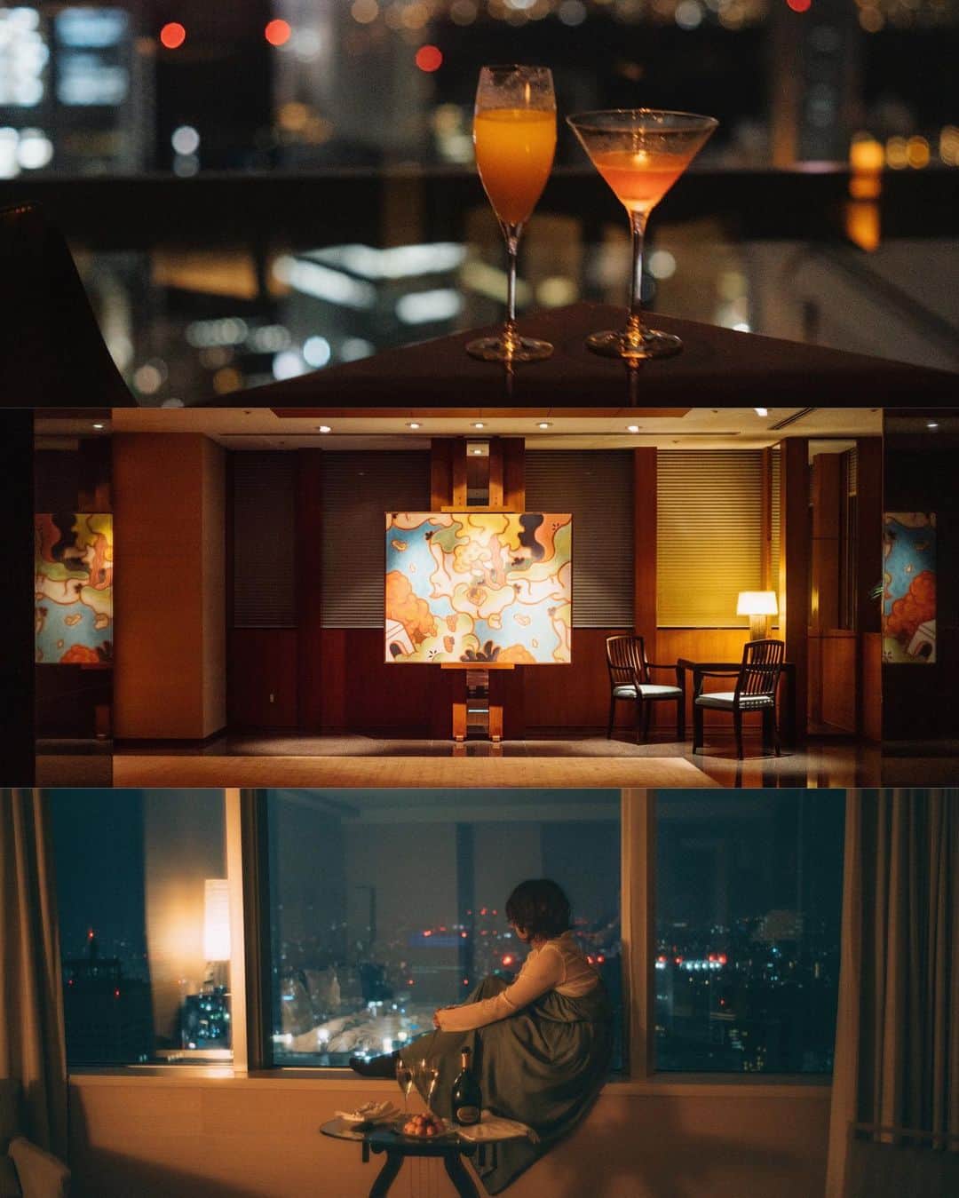 haru wagnusのインスタグラム：「Park Hyatt Tokyo - New York grill &  Bar- ㅤㅤㅤㅤㅤㅤㅤㅤㅤㅤㅤㅤㅤ ㅤㅤㅤㅤㅤㅤㅤㅤㅤㅤㅤㅤㅤ パークハイアット東京に数日間、滞在させていただきました☺︎  ㅤㅤㅤㅤㅤㅤㅤㅤㅤㅤㅤㅤㅤ 初日は、52階最上階のNew York Grillでディナーをいただきました。BarではmoodyなJazz Liveが行われ、最高に素敵で美味しい時間を過ごしました✨　この日いただいた、メインディッシュのお肉…美味しすぎた。 そして個人的に忘れられないのが、レストランのアートと同じ絵のチョコレートエスプレッソマティーニ。また飲みたいなぁ☺︎ ㅤㅤㅤㅤㅤㅤㅤㅤㅤㅤㅤㅤㅤ ㅤㅤㅤㅤㅤㅤㅤㅤㅤㅤㅤㅤㅤ #parkhyatttokyo #pr @parkhyatttokyo  @hyatt」