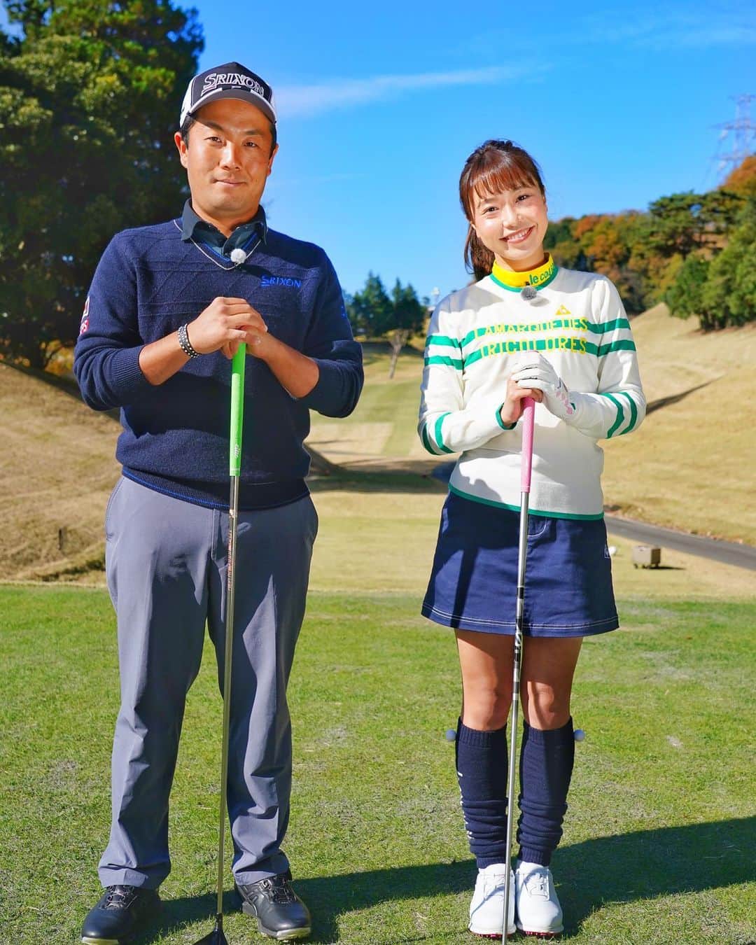 のインスタグラム：「先日の撮影で 稲森佑貴プロとご一緒しました😊 フェアウェイキープ率1位の秘訣をお聞きしたよ〜！ また公開が近くなったらお知らせします⛳️  #撮影#稲森佑貴 プロ#ゴルフ#ゴルフ女子#ゴルフ男子#ゴルフコーデ#ゴルフウェア#ルコック#スポーツ#スポーツ女子#プロゴルファー#golf#golfgirl#instagolf#golffashion#golfswing#golfstagram#골프#高尔夫」