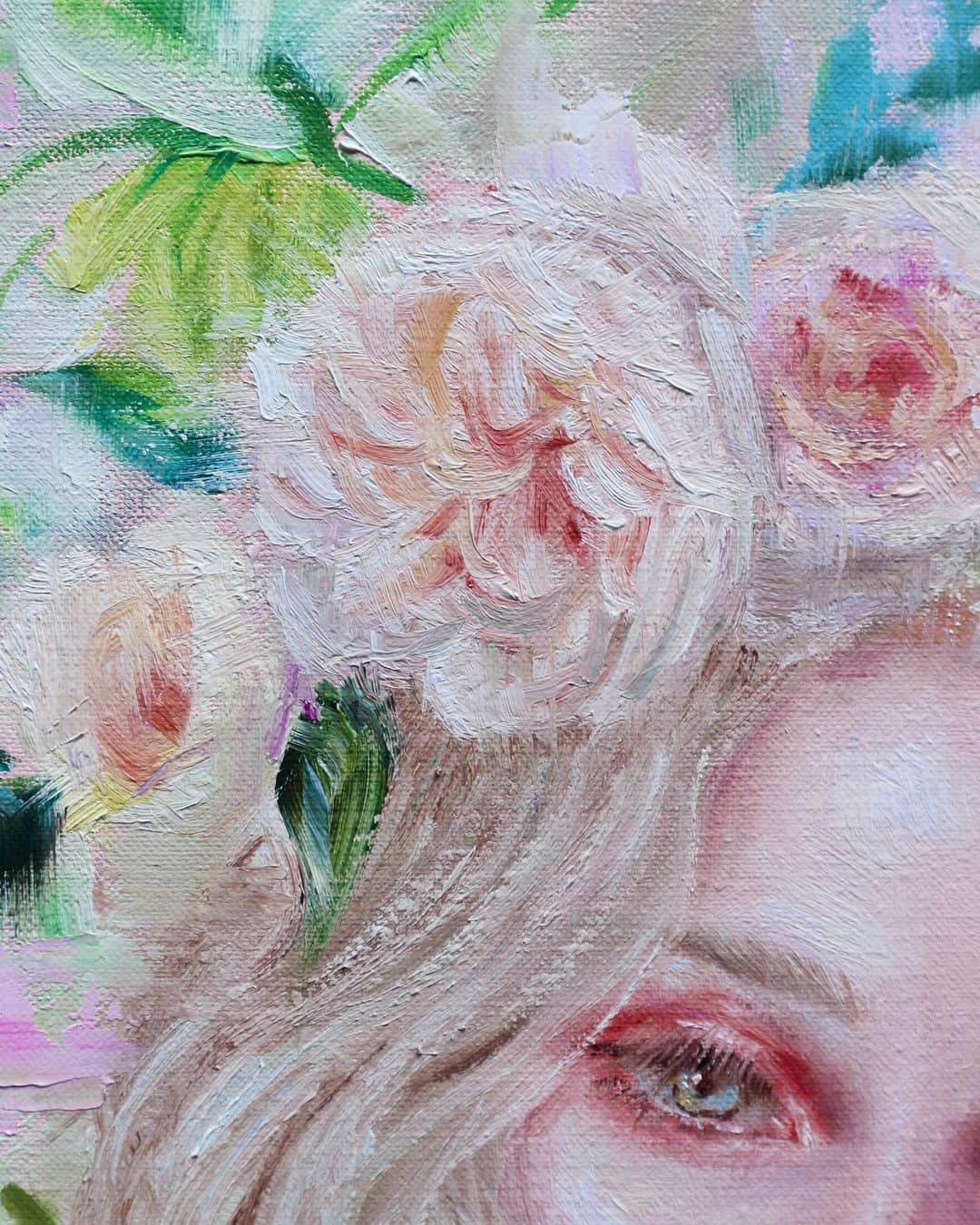 古賀陽子さんのインスタグラム写真 - (古賀陽子Instagram)「“The Nymph with a Corolla -The White Roses-” 2020, oil on canvas, 409×318mm "花冠のニンフ ー白い薔薇ー” F6号 ・ ———————————————————————  #アート #アーティスト #アートワーク  #アートコレクター #画家 #美術館 #作品 #絵画展 #アートのある暮らし #絵のある暮らし #アート好きな人と繋がりたい #ギャラリー #油絵 #人物画 #美人画 #神戸 #color #beautiful #nymph #exhibit #artistsoninstagram #oiloncanvas #art #artwork #gallery #artist #painting #exhibition #古賀陽子 #yokokoga」12月10日 5時56分 - y.koga7