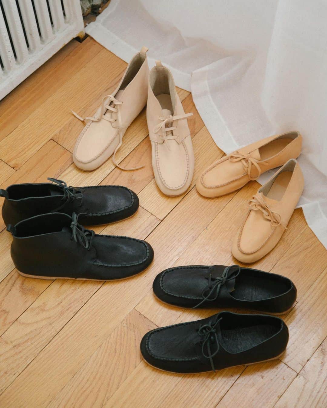スティーブンアランのインスタグラム：「Introducing Taka, 100% vegetable tanned leather shoes handmade in Los Angeles by a single master shoemaker. Online now.  #stevenalan」