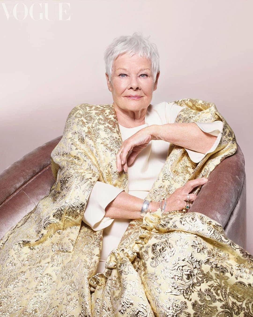 ValGarlandのインスタグラム：「Happy birthday to the most beautiful Dame Judi Dench💥💥💥💥  #JudiDench photographed by @Nick_Knight and styled by @KPhelan123, with hair by @SamMcKnight1, make-up by @TheValGarland, nails by @MikePocock and set design by @TomoTattle for the June 2020 issue of #BritishVogue.」