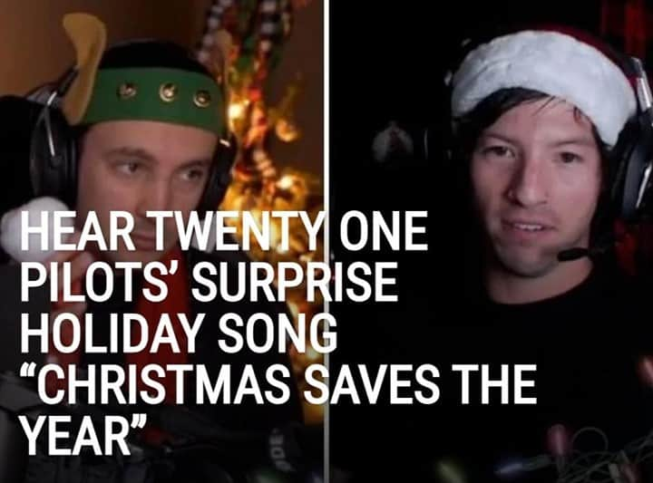 Alternative Pressさんのインスタグラム写真 - (Alternative PressInstagram)「@twentyonepilots surprise dropped “Christmas Saves The Year” following a ‘Fortnite’ stream where they were joined by @jennaajoseph and @DebbyRyan⁠ LINK IN BIO⁠ .⁠ .⁠ .⁠ #twentyonepilots #joshdun #tylerjoseph #jennajoseph #debbyryan #fortnite #christmassavestheyear #christmasmusic #altpress #alternativepress」12月10日 0時02分 - altpress