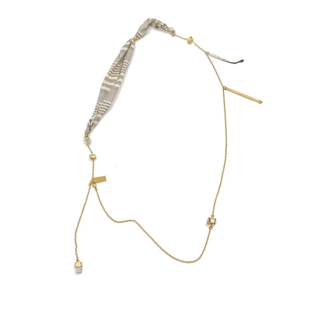 Nick Fouquetのインスタグラム：「NF Santo Spiritos necklace ⛓ cotton and dipped gold with Italian ceramic charms and matchstick charms NF stores and Online only」