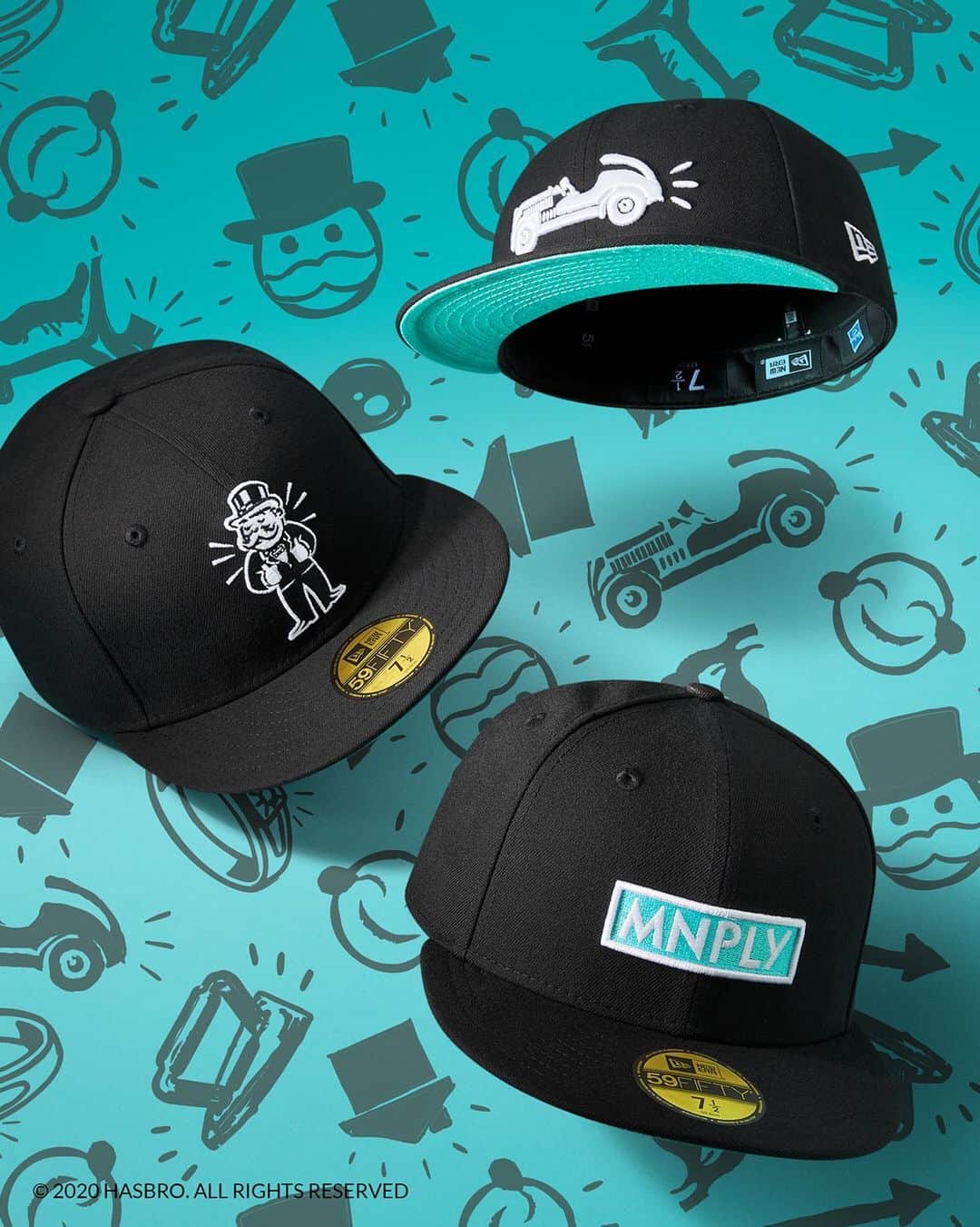 ニューエラ・キャップのインスタグラム：「The holidays always bring out the board games, but they also bring the Monopoly Collection to our #NewEraGiftGuide. Collect them all at neweracap.com . Link in bio」