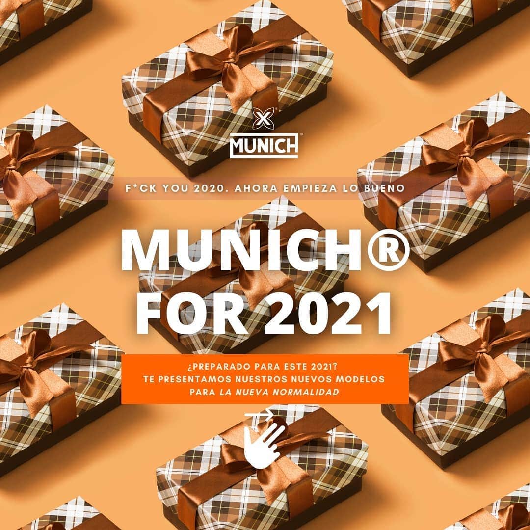 ミュニックのインスタグラム：「𝗠𝗨𝗡𝗜𝗖𝗛 𝗙𝗢𝗥 𝟮𝟬𝟮𝟭 🎆 ¡Modelos Munich para la 𝘯𝘶𝘦𝘷𝘢 𝘯𝘰𝘳𝘮𝘢𝘭𝘪𝘥𝘢𝘥! Nos sabemos adaptar a todo 😏💯👟  👉Hazte con ellos en nuestra web www.munichsports.com   #MunichSports #MunichFor2021 #nuevanormalidad」