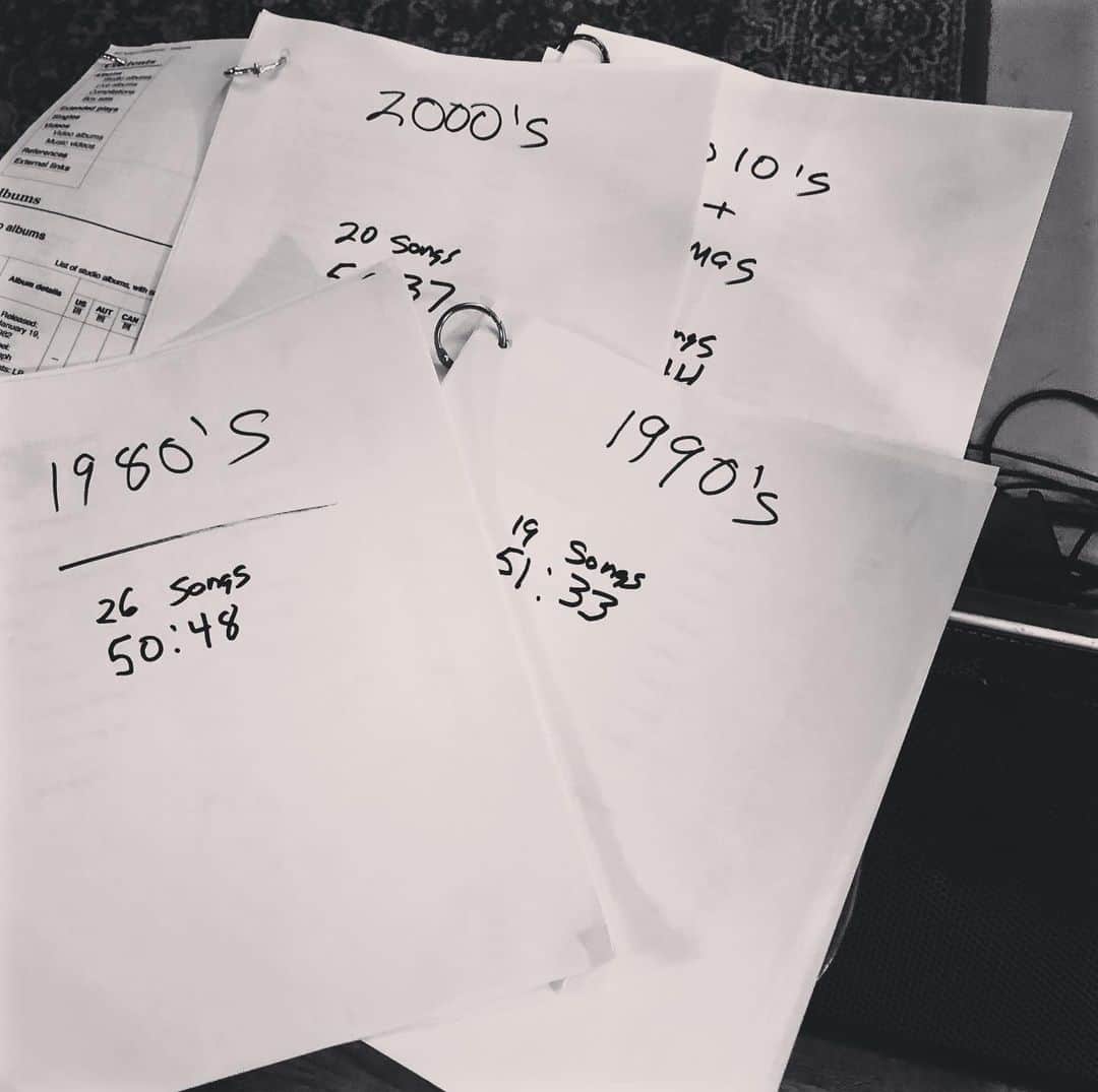のインスタグラム：「Considering, discussing, editing, and practicing. Songs, so many songs. We can’t wait for you to see what we’ve created. See you Saturday for The ‘80s. #BRDecades #BR40 link in bio」