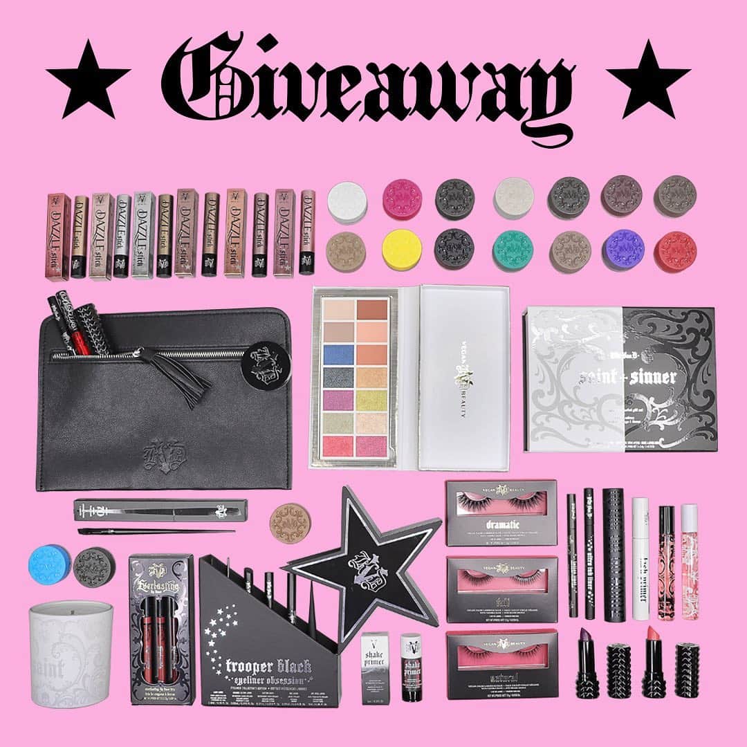 wakeupandmakeupさんのインスタグラム写真 - (wakeupandmakeupInstagram)「BFF GIVEAWAY! 👯‍♀️ We have partnered with @kvdveganbeauty for this amazing #WAMFAM Giveaway! You and a bestie could win all of these KVD Vegan Beauty goodies valued at $1,200! 🖤   Rules to Enter: 1. Must follow @wakeupandmakeup and @kvdveganbeauty. 2. Must like this picture. 3. Must tag in a bestie in the comments!  The winner will be announced 12/14 ✨ Good luck!  All of their products are made to last through anything! With almost all products being budge proof, waterproof, smear proof, and overall life proof! 👏🏼 This is the perfect brand for makeup lovers that always have to have a full beat and want their products to be 100% Vegan, Cruelty Free, and High Performance 🐾」12月10日 4時43分 - wakeupandmakeup